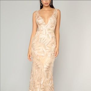 Fashion Nova Gold dress